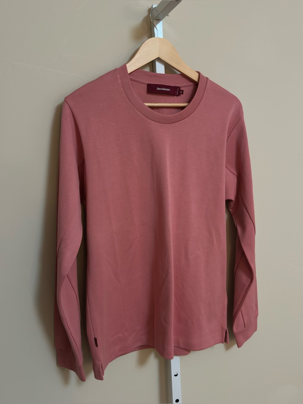 Sies Marjan M Pink 100% Cotton crew neck sweatshirt Designer Minimalist